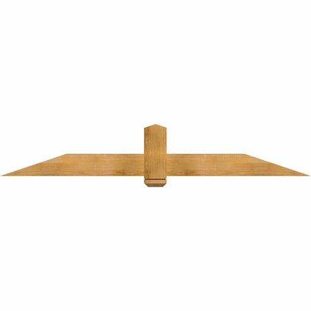 Ekena Millwork Eugene Rough Sawn Timber Gable Bracket, Western Red Cedar, 84"W x 14"H x 4"D x 6"F, 4/12 Pitch GBW084X14X0406EUG00RWR